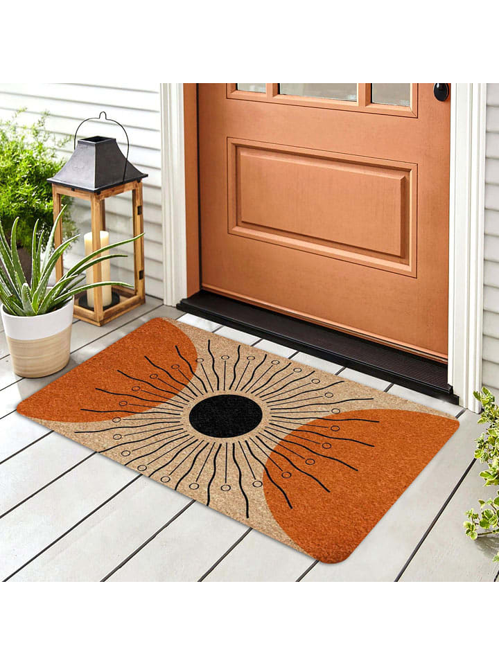 Conceptum Hypnose Wycieraczka w kolorze beżowo-pomarańczowym rozmiar: 40x70 cm