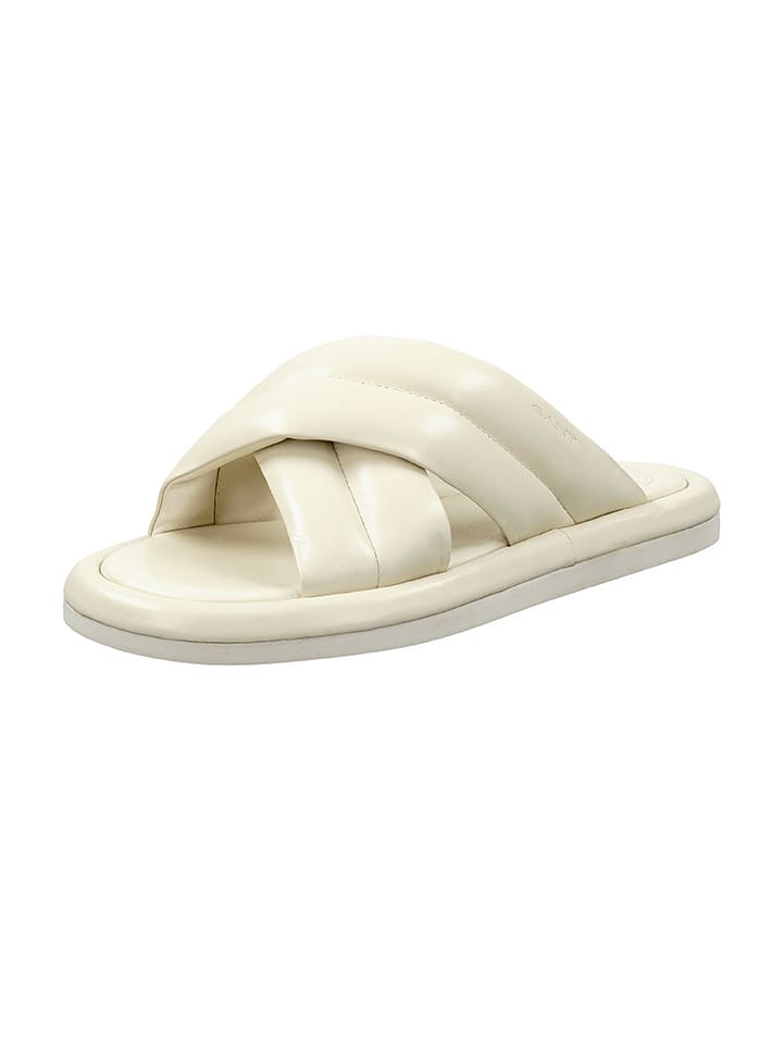 GANT Footwear Skórzane klapki "Clareha" w kolorze kremowym rozmiar: 38