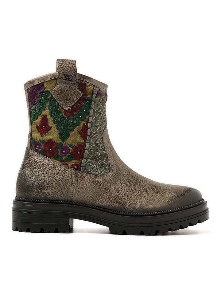 Lazamani Botki w kolorze beżowym ze wzorem rozmiar: 40