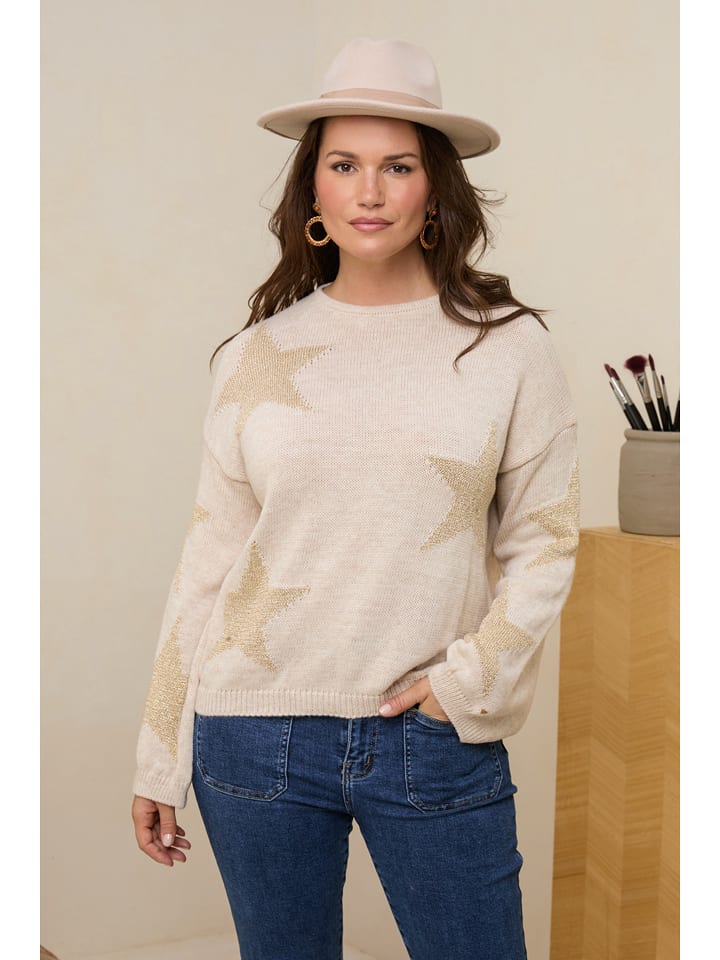 Curvy Lady Sweter w kolorze beżowym rozmiar: 48/50