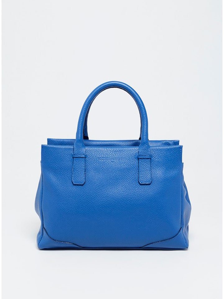 Victor & Hugo Paris Skórzana torebka "Eve" w kolorze niebieskim - 33 x 24 x 14 cm rozmiar: onesize