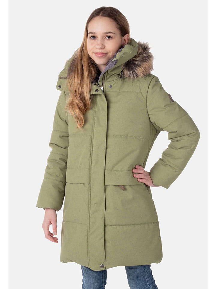 LENNE Płaszcz zimowy "Dora" w kolorze zielonym rozmiar: 140