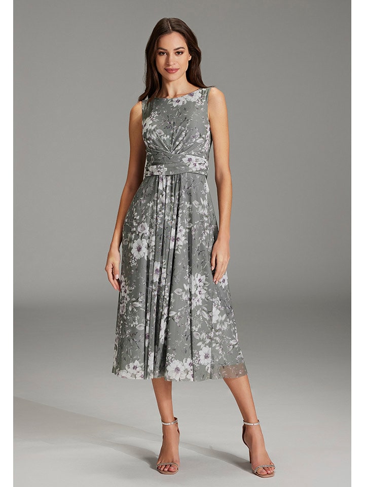 SWING Sukienka w kolorze szaro-białym rozmiar: 46