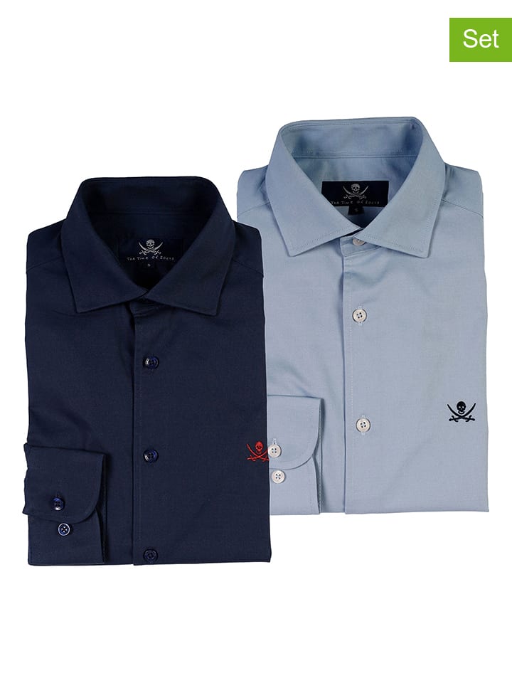 The Time of Bocha Koszule (2 szt.) - Regular fit - w kolorze błękitno-granatowym rozmiar: XL
