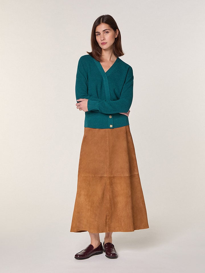 Rodier Wełniany kardigan w kolorze morskim rozmiar: M