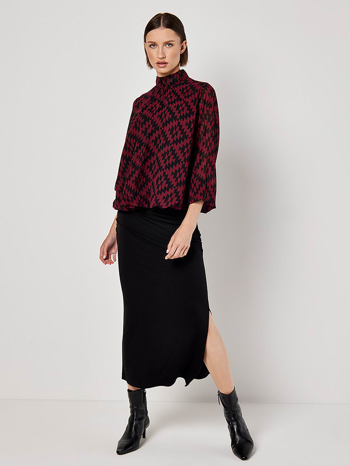 Apricot Bluzka w kolorze czarno-bordowym rozmiar: XS