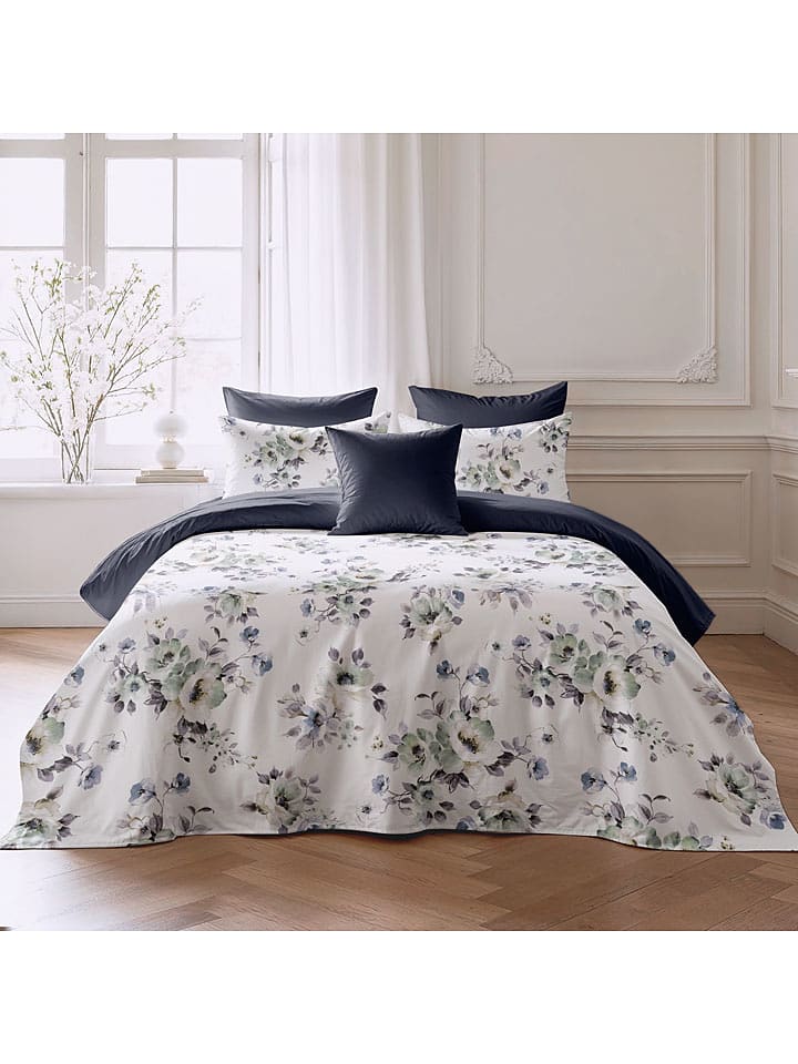 Pierre Cardin Perkalowa poszwa w kolorze niebieskim na kołdrę rozmiar: 220x220 cm