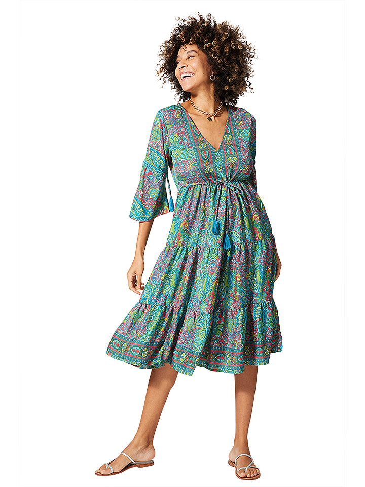 Aller Simplement Sukienka w kolorze turkusowo-różowym rozmiar: 34/36