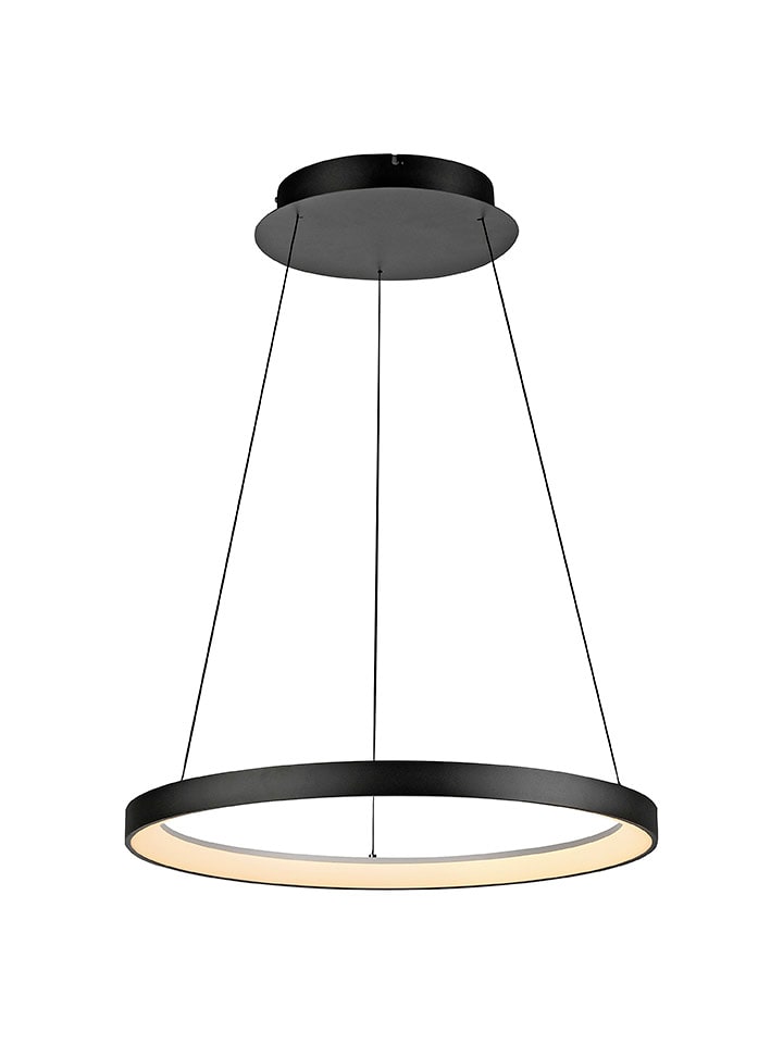 Just Light Lampa wisząca LED "Hoop" w kolorze czarnym - wys. 180 x Ø 57 cm rozmiar: onesize