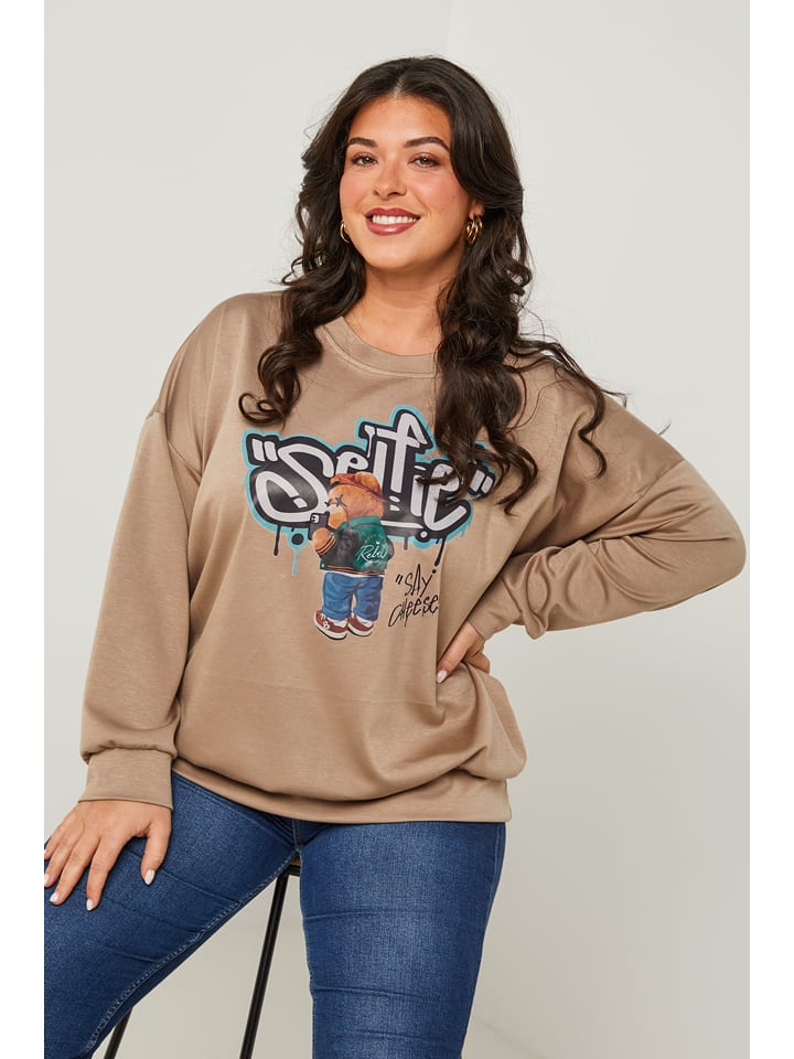 Curvy Lady Sweter w kolorze szarobrązowym rozmiar: 40/42