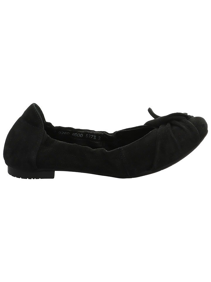 Think! Skórzane baleriny "Balla" w kolorze czarnym rozmiar: 38