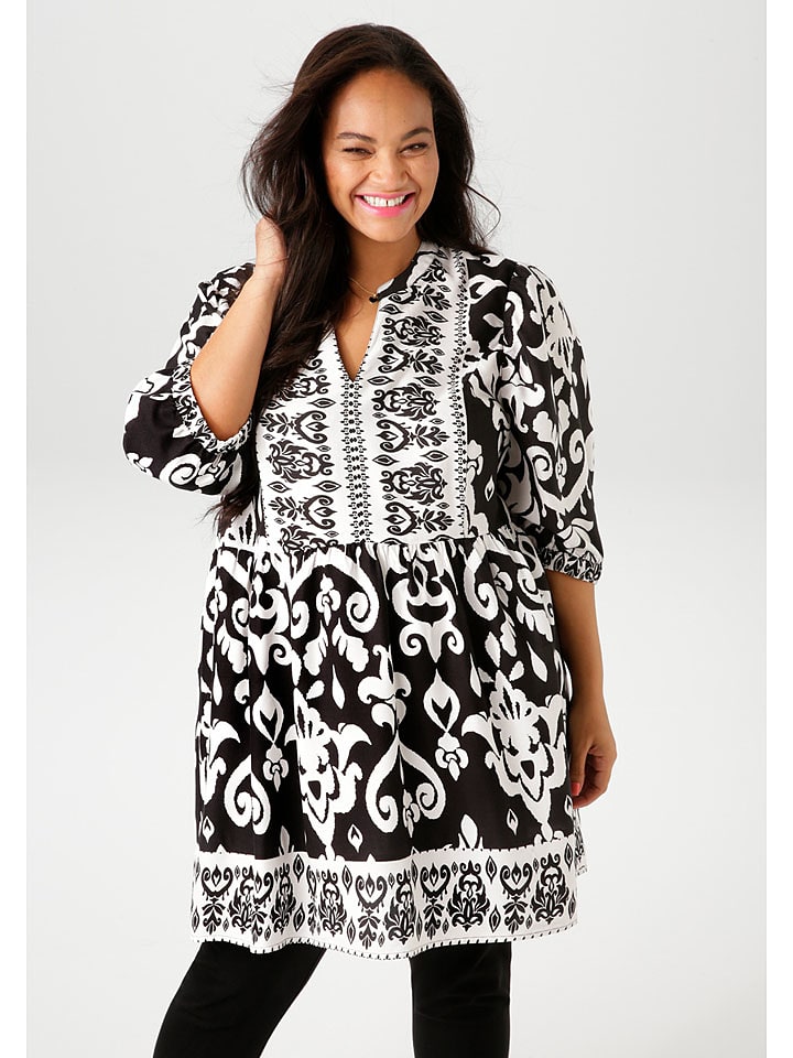 Aniston Tunika w kolorze czarno-białym rozmiar: 52