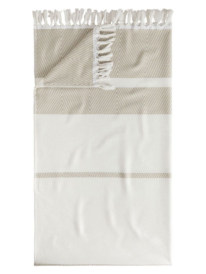 Egeria Ręcznik "Pestemal" w kolorze kremowo-beżowym do sauny rozmiar: 100x180 cm