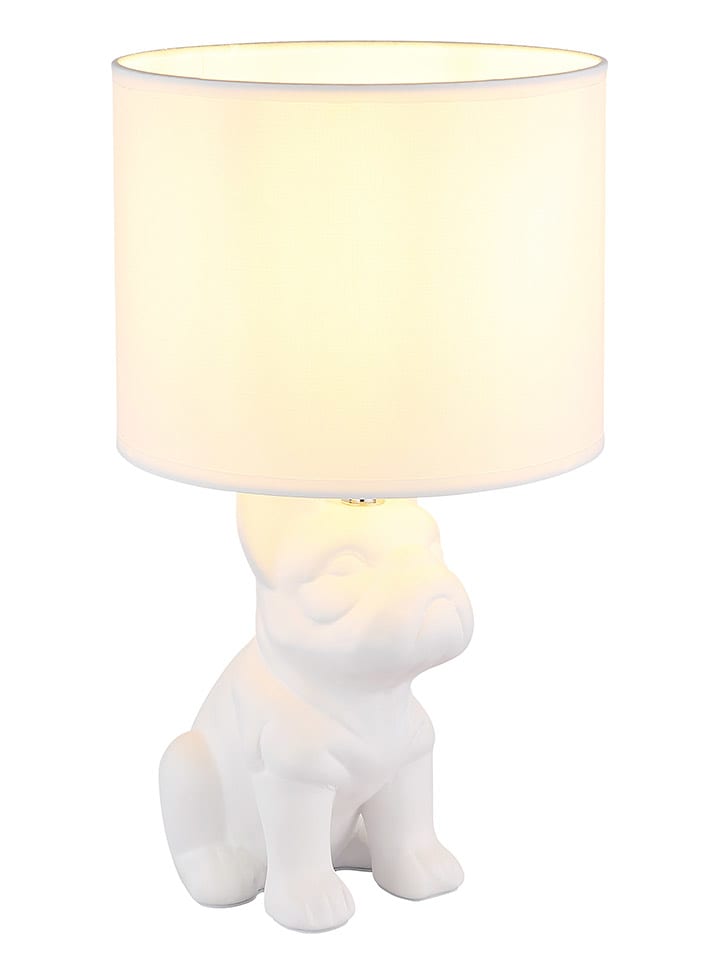 Globo lighting Lampa stołowa "Dogo" w kolorze białym - 23,3 x 40 x 22 cm rozmiar: onesize