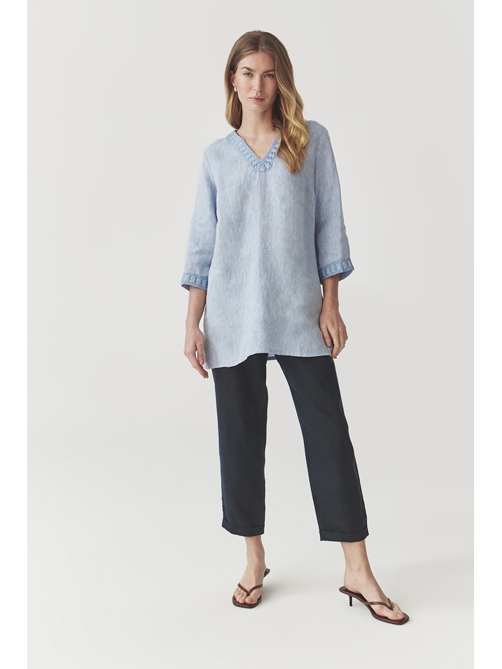 TATUUM Lniana tunika w kolorze błękitnym rozmiar: 38