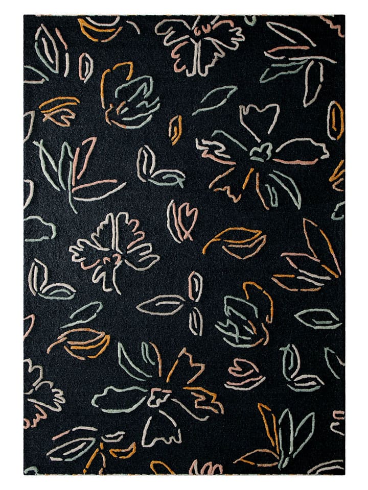 Wecon Home Wełniany dywan "Vee" w kolorze antracytowym ze wzorem rozmiar: 160x230 cm