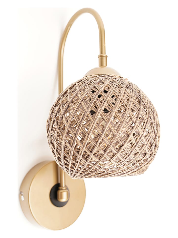 Opviq Lampa ścienna w kolorze jasnobrązowym - 25 x 25 cm rozmiar: onesize