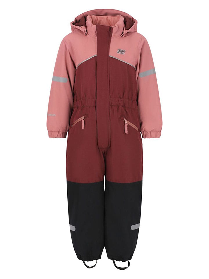 Zigzag Kombinezon zimowy "Stonehill" w kolorze czerwono-granatowo-jasnoróżowym rozmiar: 116