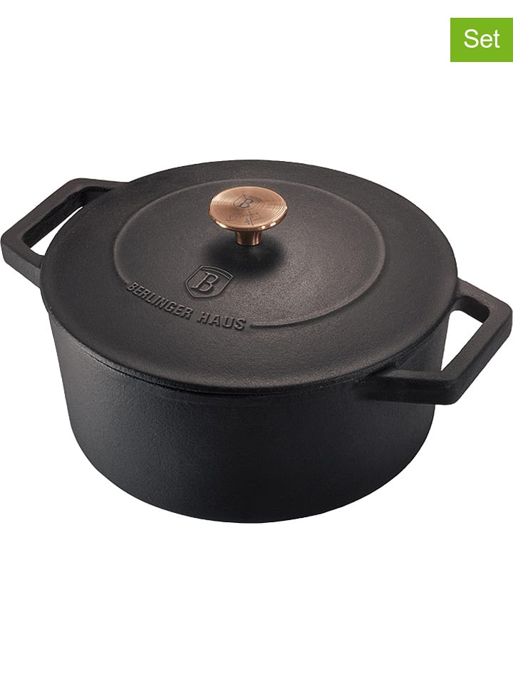 Berlinger Haus 2-częściowy zestaw w kolorze czarnym - Ø 24 cm rozmiar: onesize