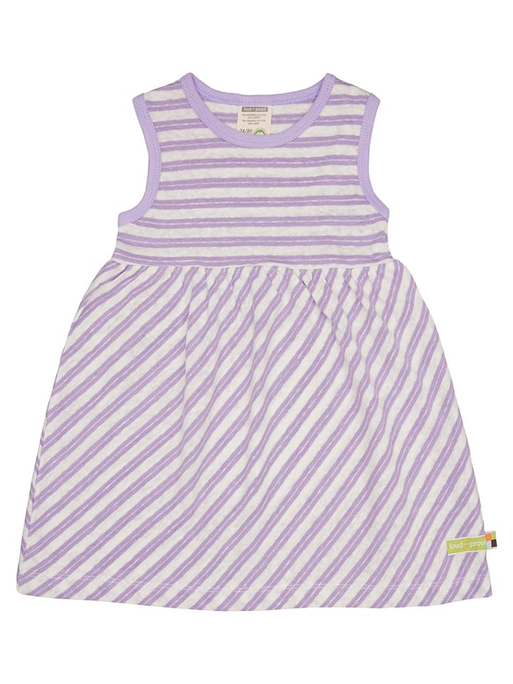 loud + proud Sukienka w kolorze fioletowo-białym rozmiar: 74/80