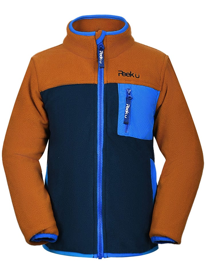 Peek U Kurtka polarowa "Wave" w kolorze granatowo-jasnobrązowym rozmiar: 110