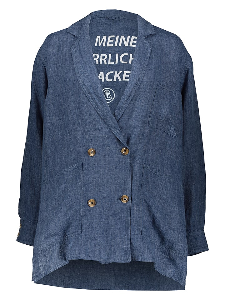 Herrlicher Lniany blezer w kolorze granatowym rozmiar: S