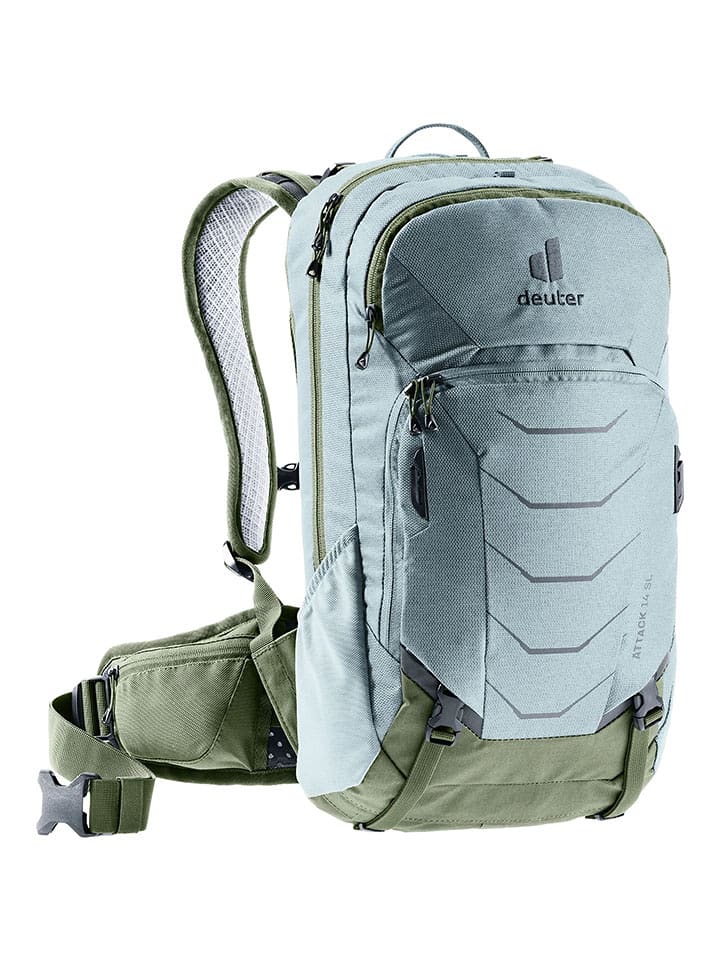 Deuter Plecak rowerowy "Attack 14 SL" w kolorze zielono-błękitnym rozmiar: onesize
