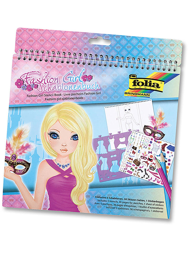 folia PAPER Zestaw szablonów "Fashion Girl" - 3+ rozmiar: onesize