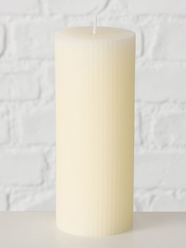 Boltze Świeca walcowa "Casual" w kolorze kremowym - wys. 15 x Ø 6 cm rozmiar: onesize