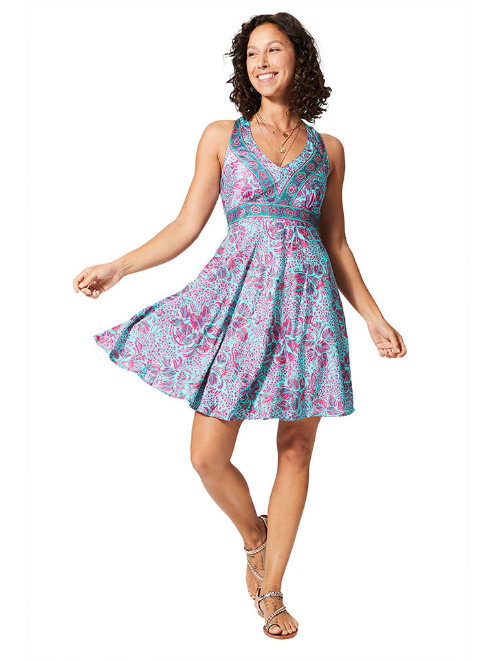 Ipanima Sukienka w kolorze turkusowo-różowym rozmiar: 38/40