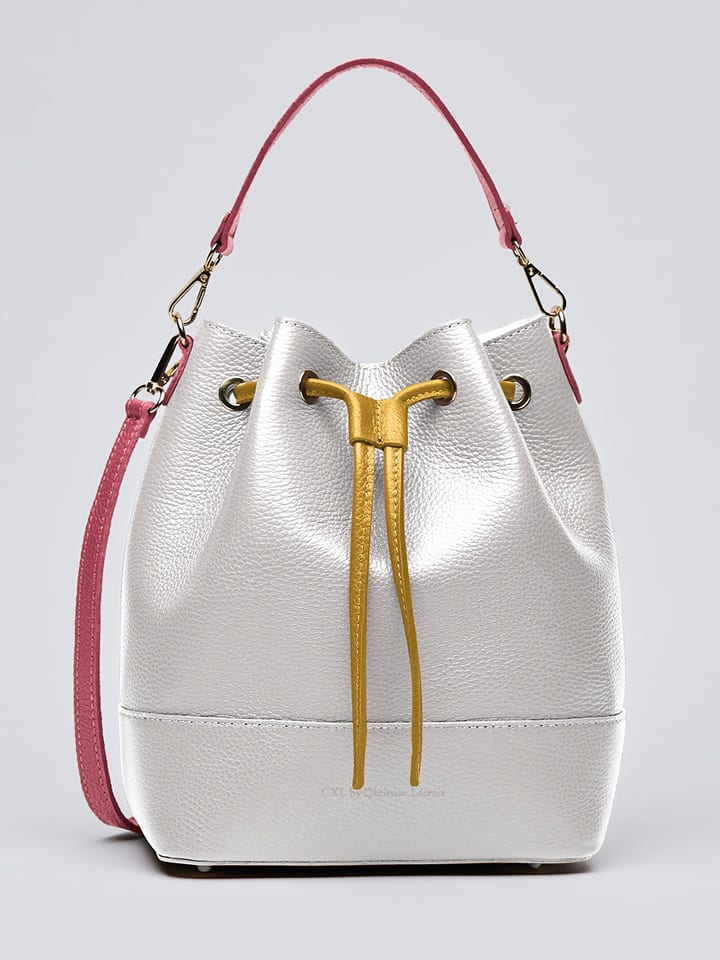 CXL by Christian Lacroix Skórzana torebka w kolorze białym - 25 x 28 x 15 cm rozmiar: onesize