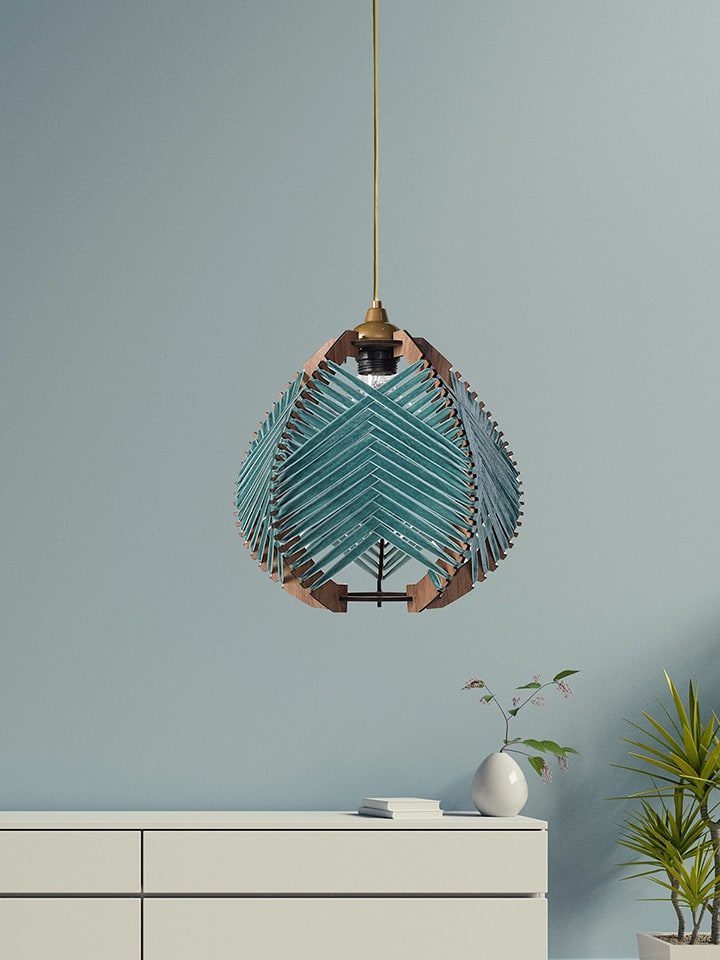 Opviq Lampa wisząca w kolorze zielonym - wys. 70 x Ø 25 cm rozmiar: onesize