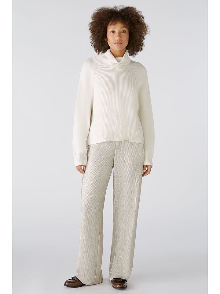 Oui Sweter w kolorze kremowym rozmiar: 40