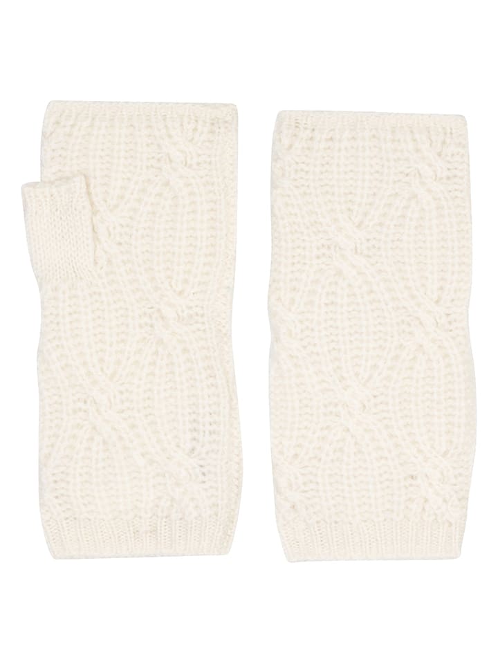 Perfect Cashmere Kaszmirowe mitenki "Jelo" w kolorze kremowym rozmiar: onesize