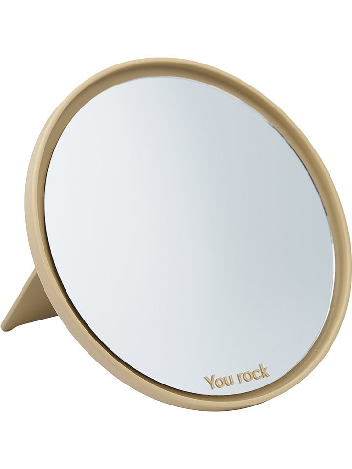 Design Letters Lustro w kolorze beżowym - Ø 21,5 cm rozmiar: onesize