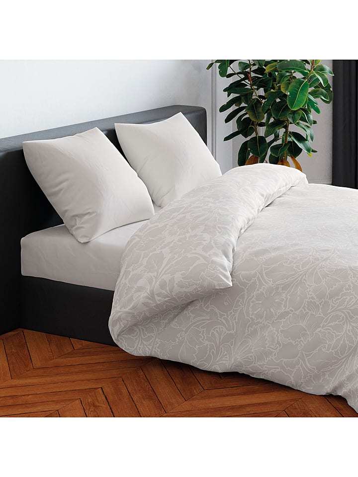 CXL by Christian Lacroix Satynowe prześcieradło w kolorze szarobrązowym na gumce rozmiar: 80x200 cm