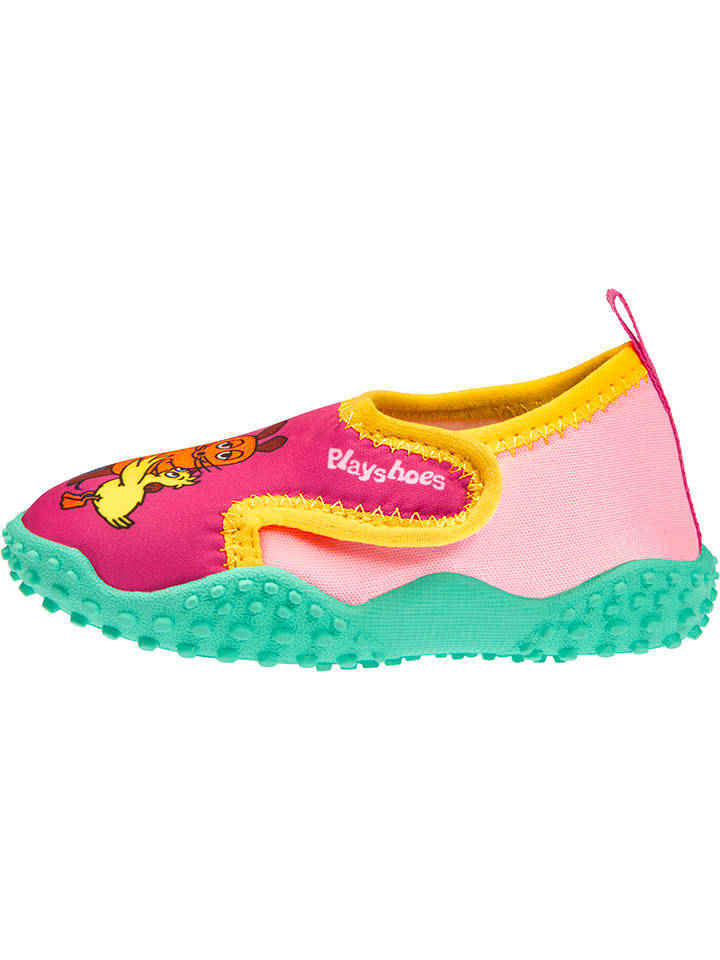 Playshoes Buty kąpielowe w kolorze różowo-turkusowym rozmiar: 26/27
