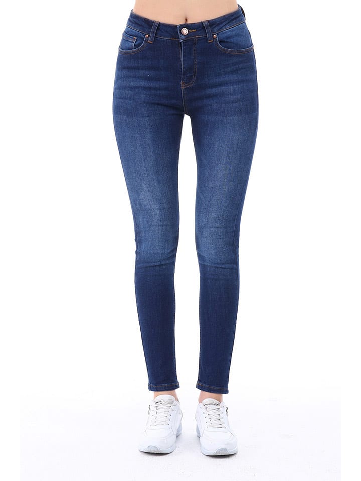 Denim Culture Dżinsy - Skinny fit - w kolorze niebieskim rozmiar: W28/L30