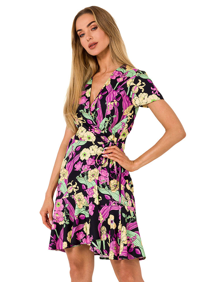 made of emotion Sukienka w kolorze czarnym ze wzorem rozmiar: L