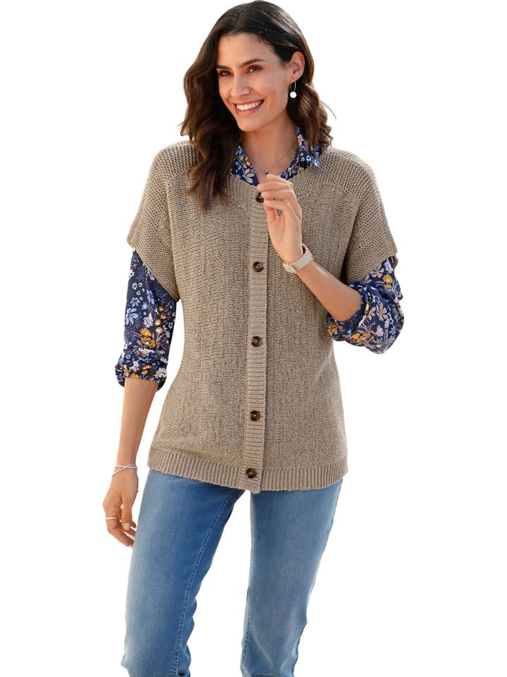 WITT WEIDEN Bezrękawnik w kolorze beżowym rozmiar: 52