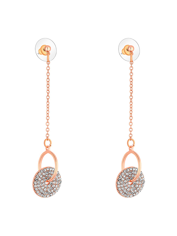 MENTHE À L'O Pozłacane kolczyki-wkrętki z kryształami rozmiar: onesize