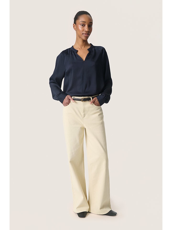 Soaked in Luxury Bluzka w kolorze granatowym rozmiar: S