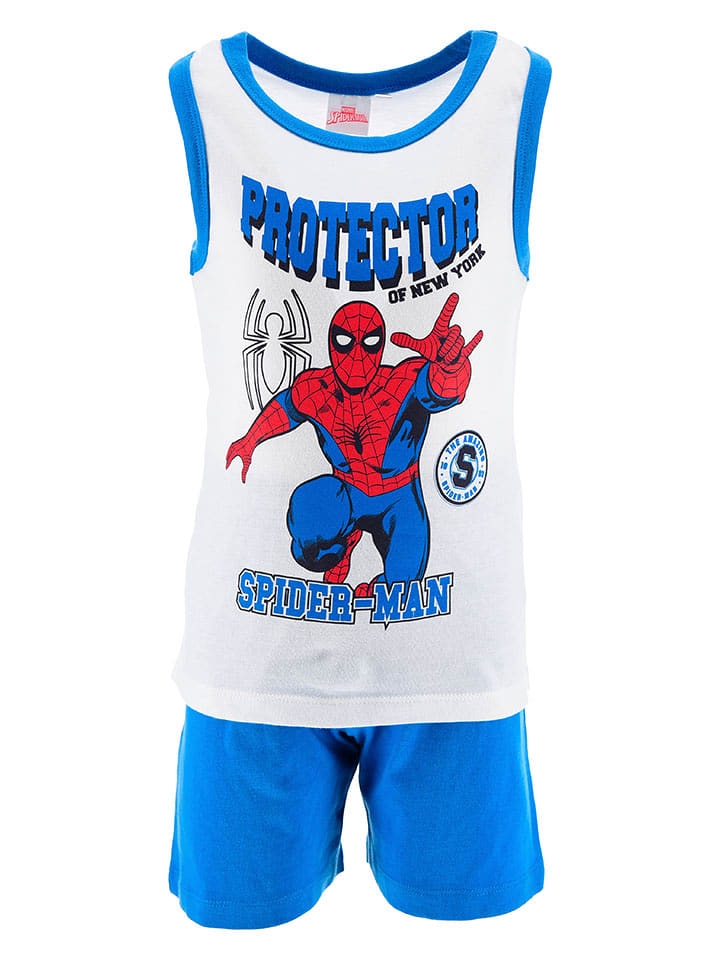 Spiderman Piżama "Spider-Man" w kolorze biało-niebieskim rozmiar: 104