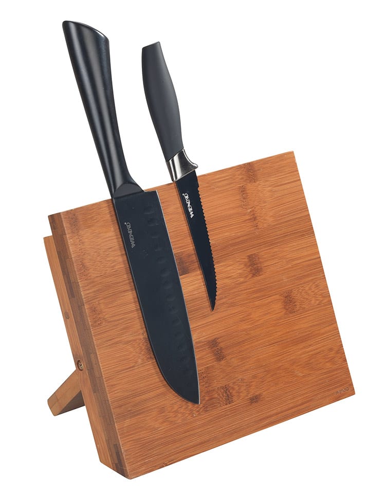 Wenko Stojak magnetyczny w kolorze jasnobrązowym na noże - 21 x 23,5 cm rozmiar: onesize