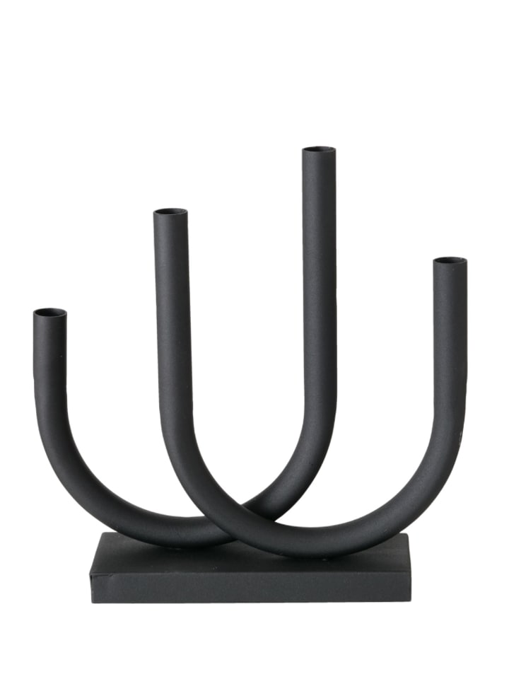 Boltze Świecznik "Tonis" w kolorze czarnym - wys. 34 cm rozmiar: onesize