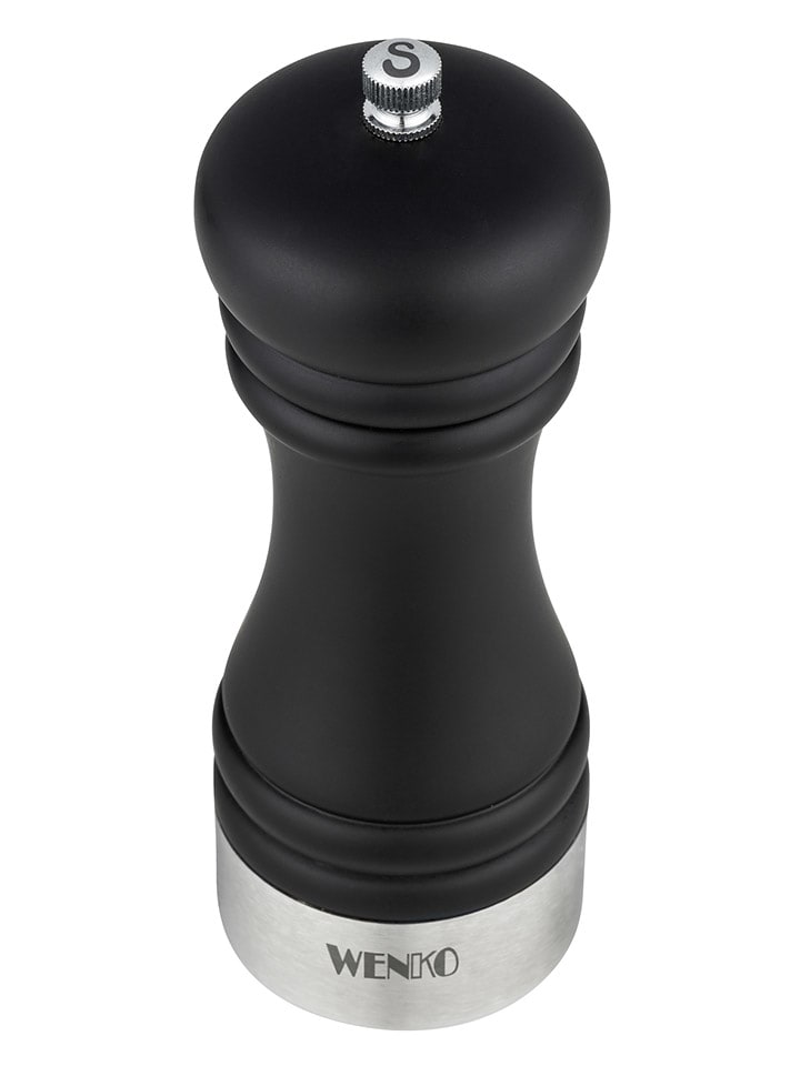 Wenko Młynek "Sali" w kolorze srebrno-czarnym do soli - wys. 17,5 x Ø 5 cm rozmiar: onesize
