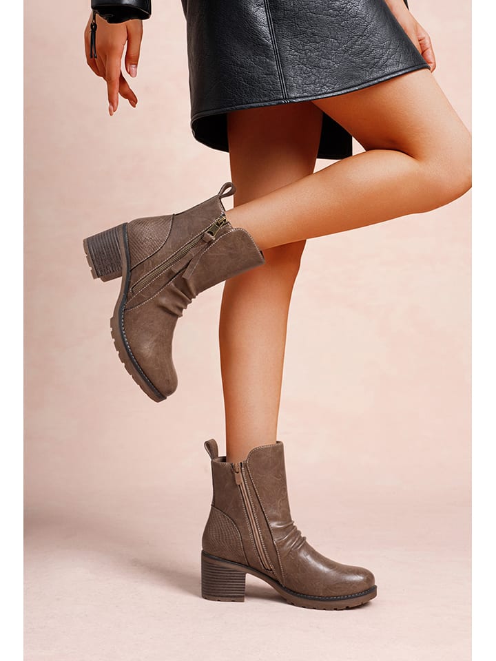 Foreverfolie Botki w kolorze brązowym rozmiar: 37