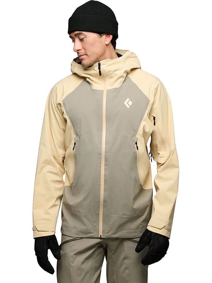Black Diamond Kurtka hardshellowa "Recon" w kolorze kremowo-szarym rozmiar: L