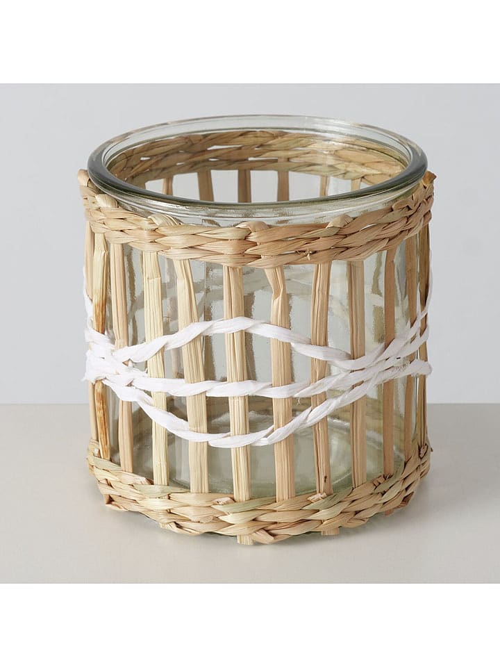 Boltze Świecznik "Pasto" w kolorze beżowym - wys. 10 x Ø 10 cm rozmiar: onesize