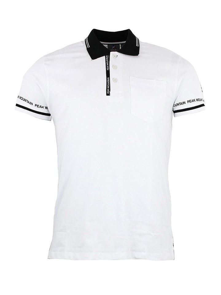 Peak Mountain Koszulka polo w kolorze białym rozmiar: XL